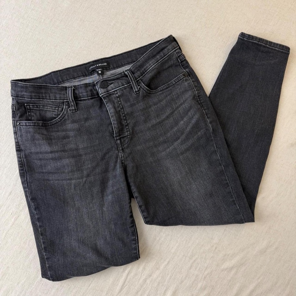Lucky Brand Women's Dark Gray Straight Leg Jeans